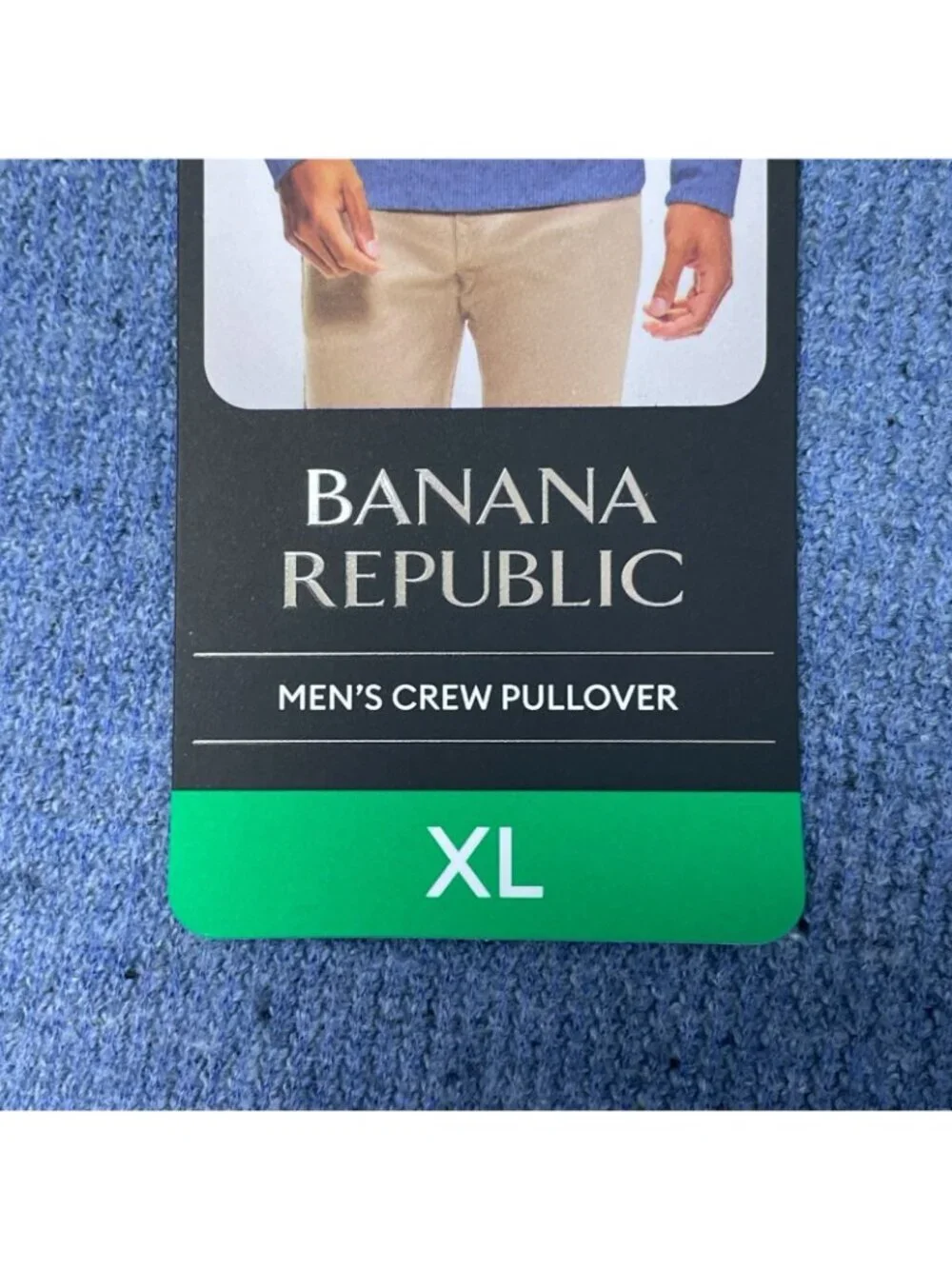 Banana Republic Men's XL Blue Crew Pullover Sweatshirt Cotton Blend F1058